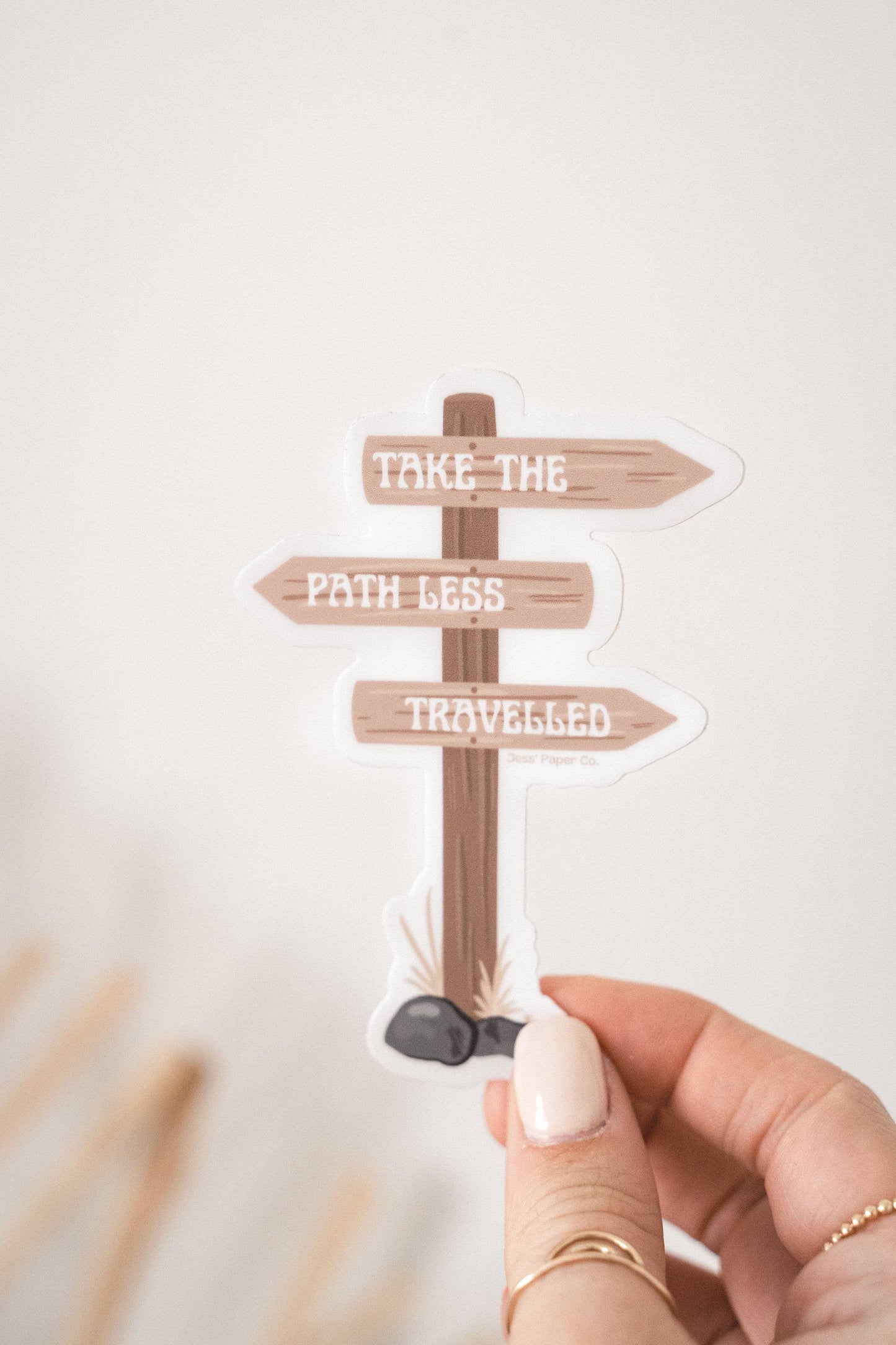 "Take the path less travelled" Sticker