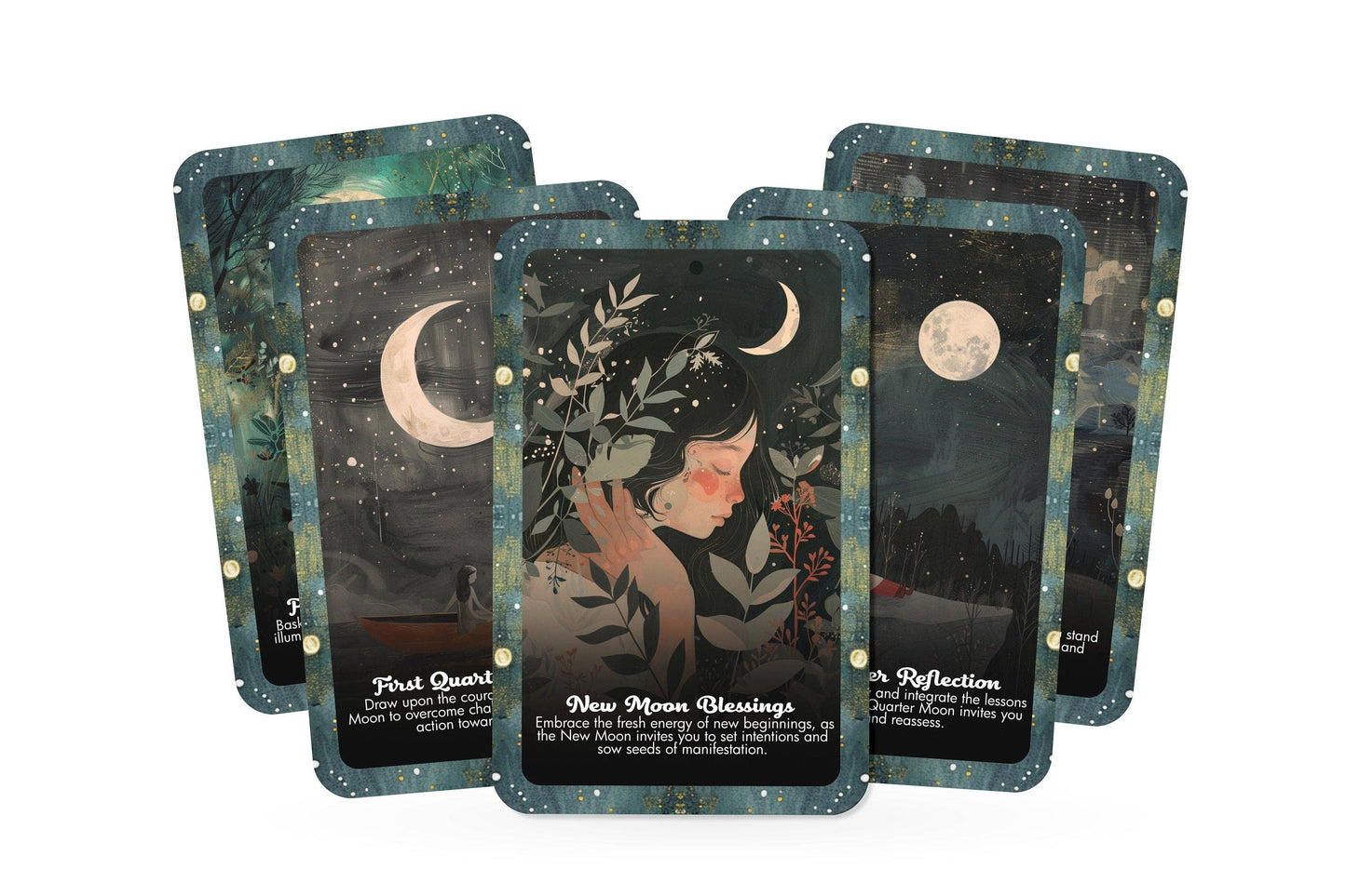 Moon Phases and Celestial Energy Oracle - 22 Oracle Cards